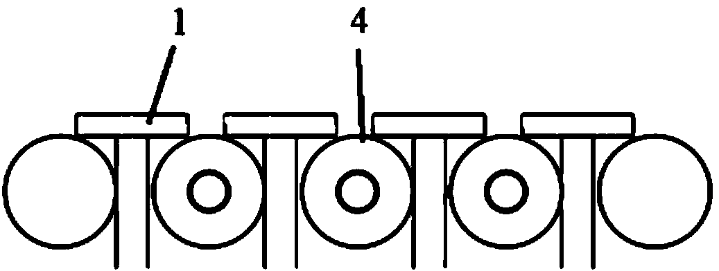 Shape-correcting device special for aerial irregularly shaped extruding structure component