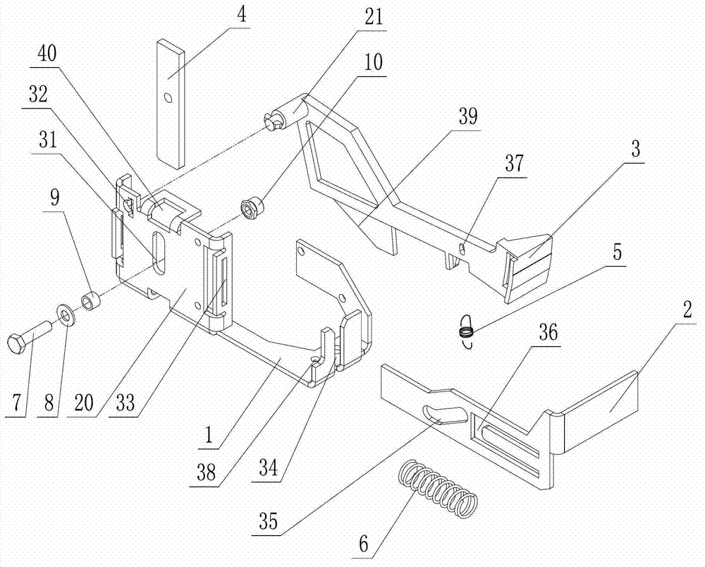 Drawer position device of low-voltage switchgear cabinet