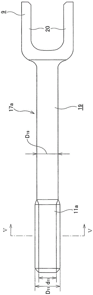Torque transmission shaft with yoke for universal joint and manufacturing method therefor