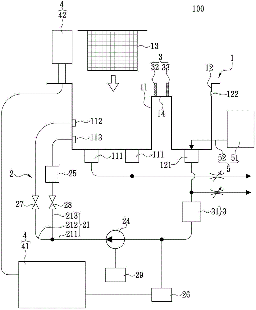 Edible food washing device and washing method for utilizing same