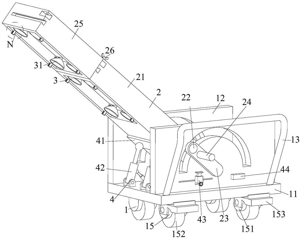 A solar panel installation and positioning device and its positioning method