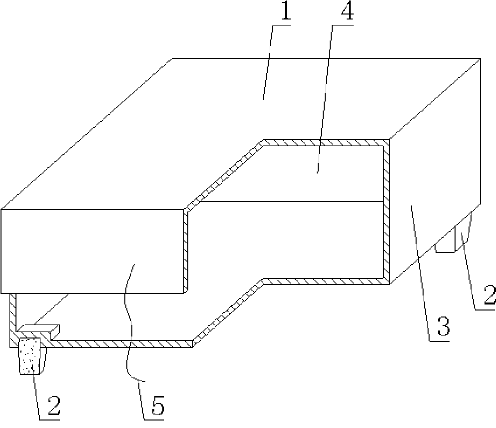 Hollow mold for filling cast-in-situ concrete