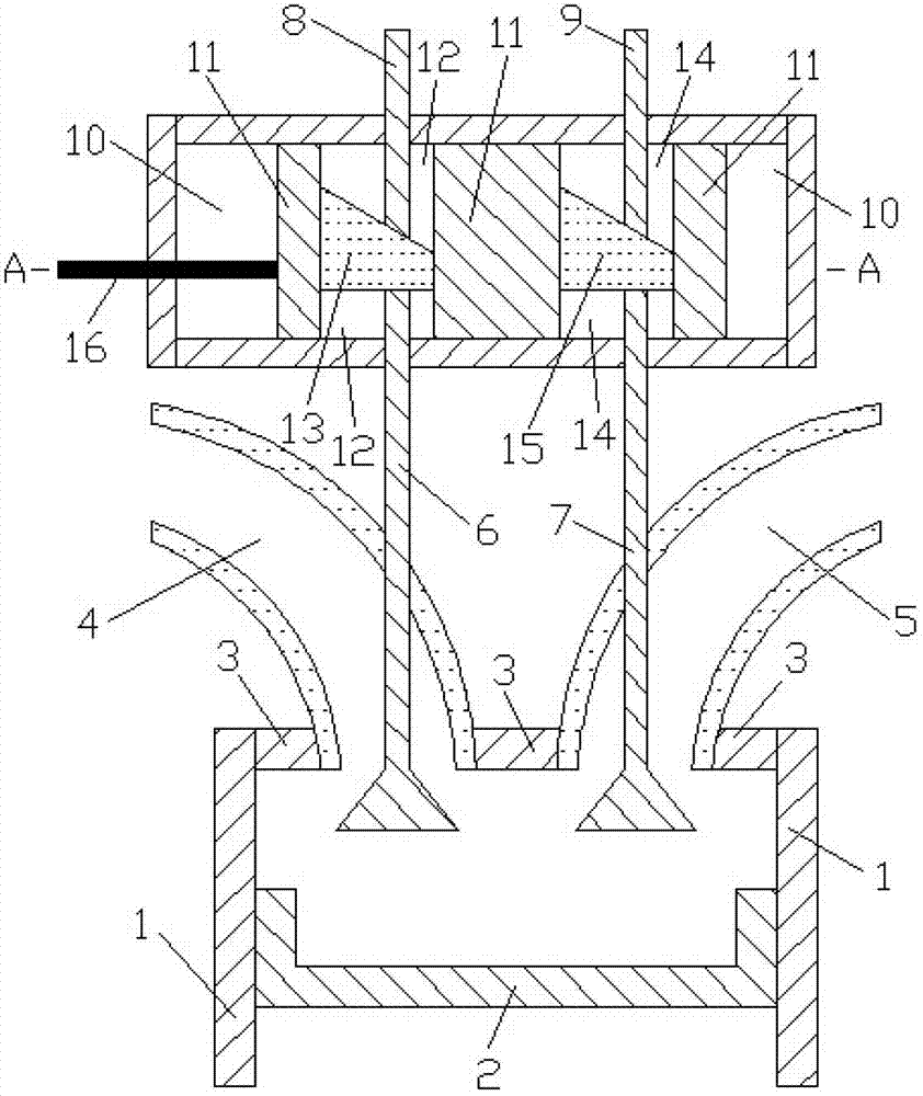 Two-valve stroke synchronously-variable device