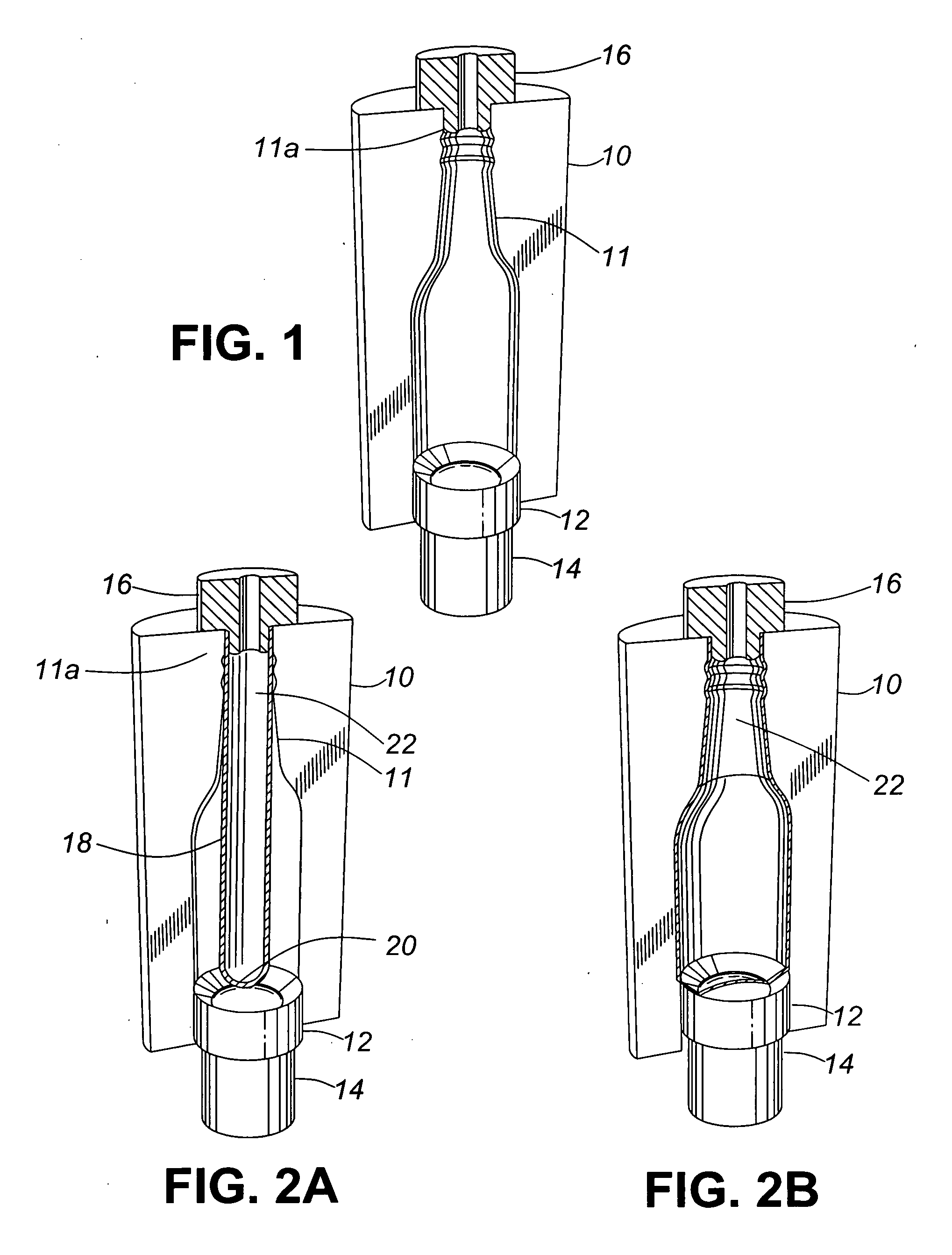 Methods of pressure forming metal containers and the like from preforms having wall thickness gradient