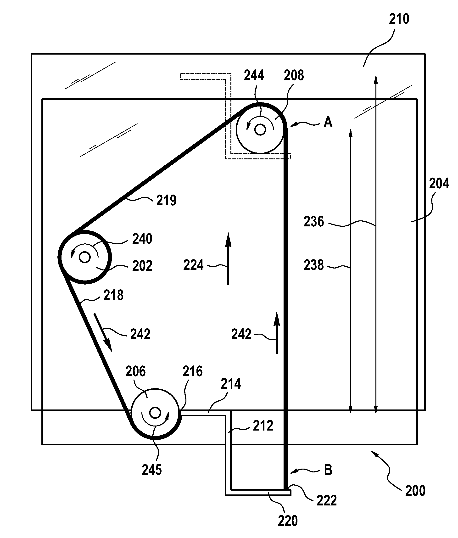 Force transmission element, window lifter and motor vehicle door with a window lifter