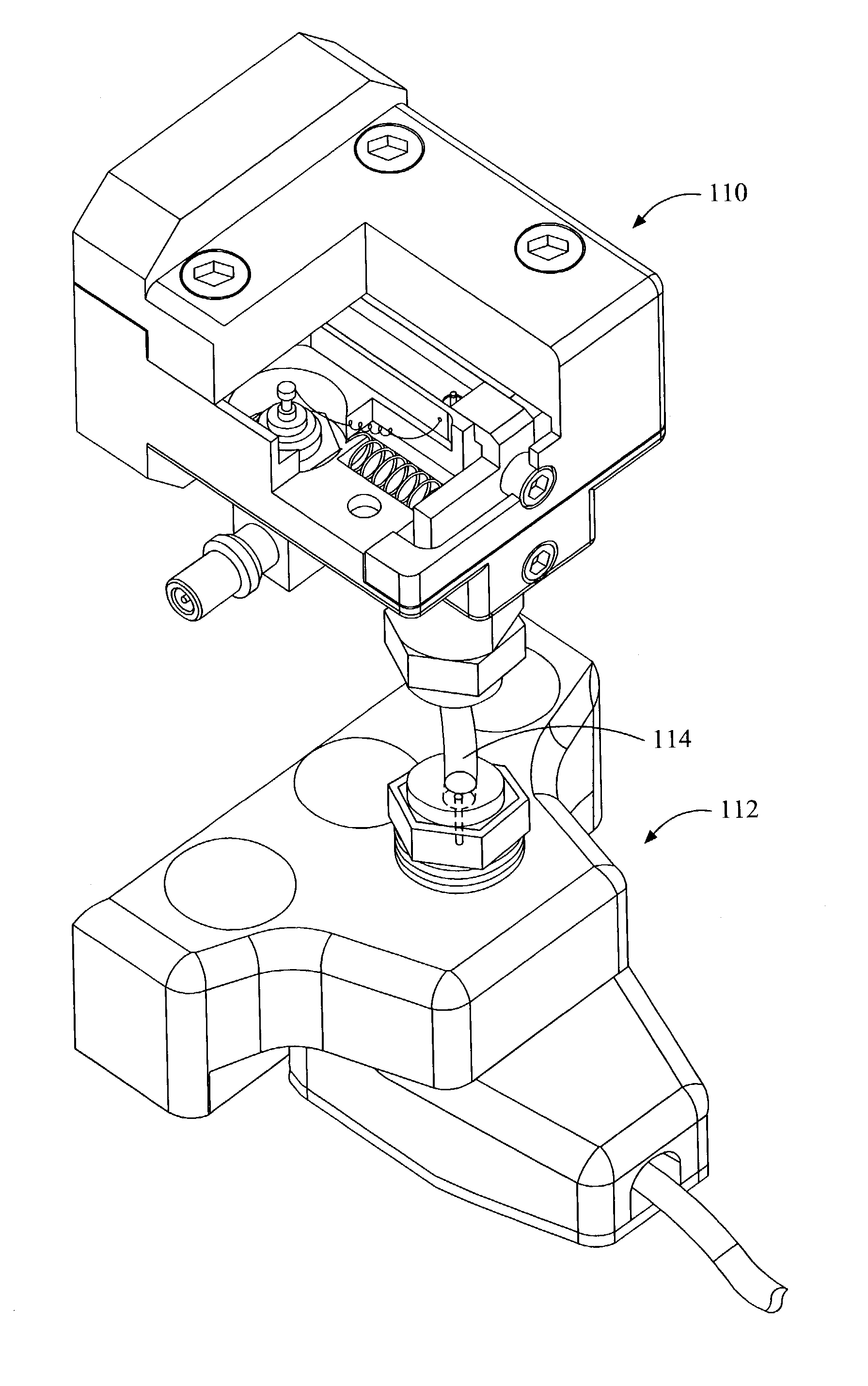Waveguide adapter for probe assembly having a detachable bias tee