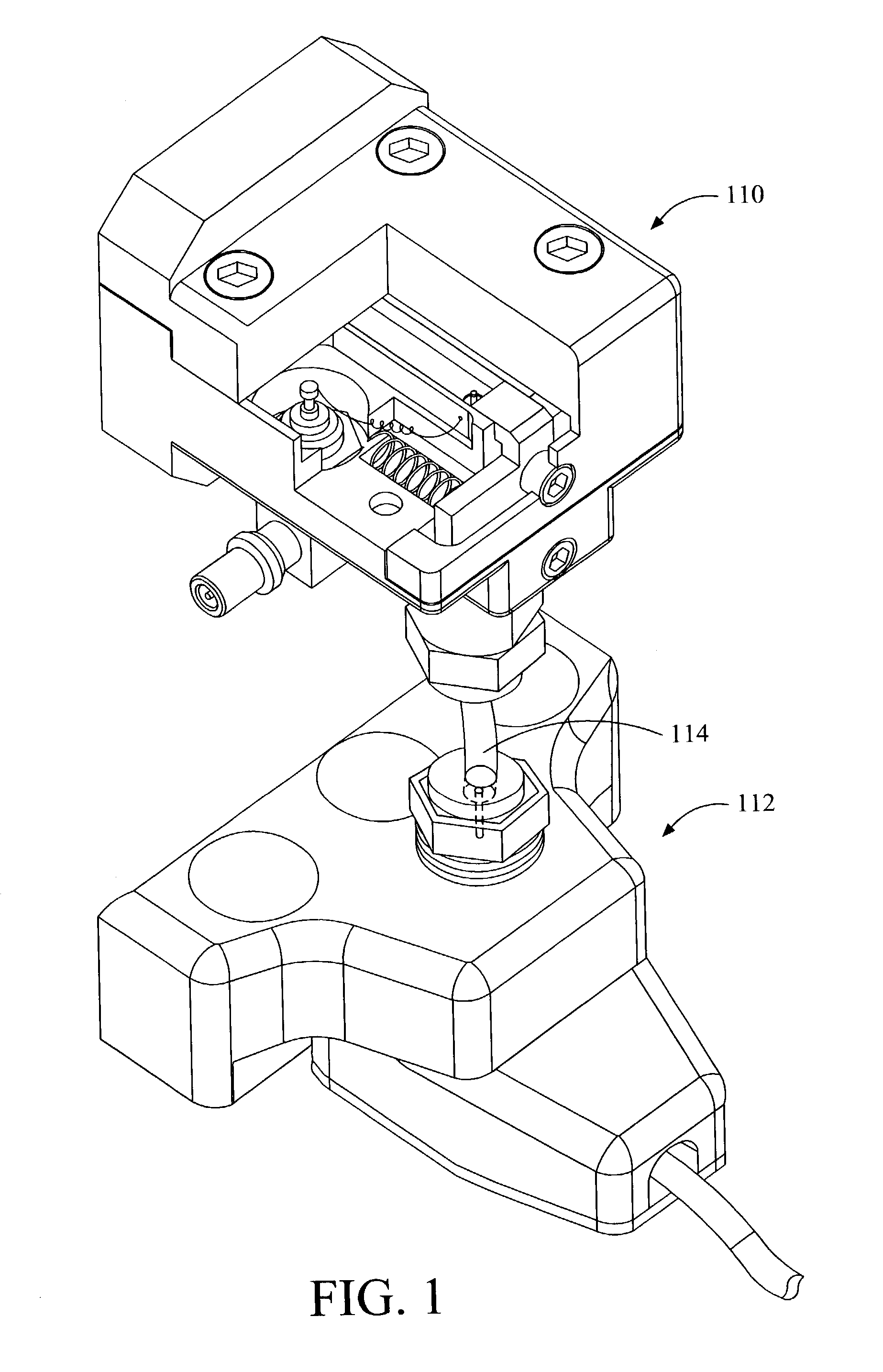 Waveguide adapter for probe assembly having a detachable bias tee