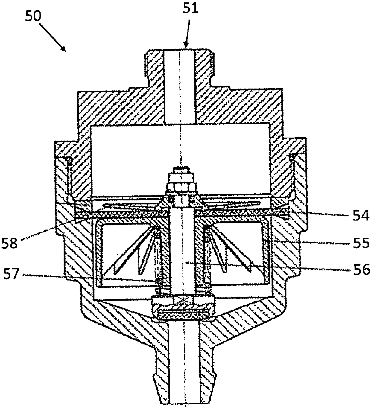 Pneumatically controlled drain valve