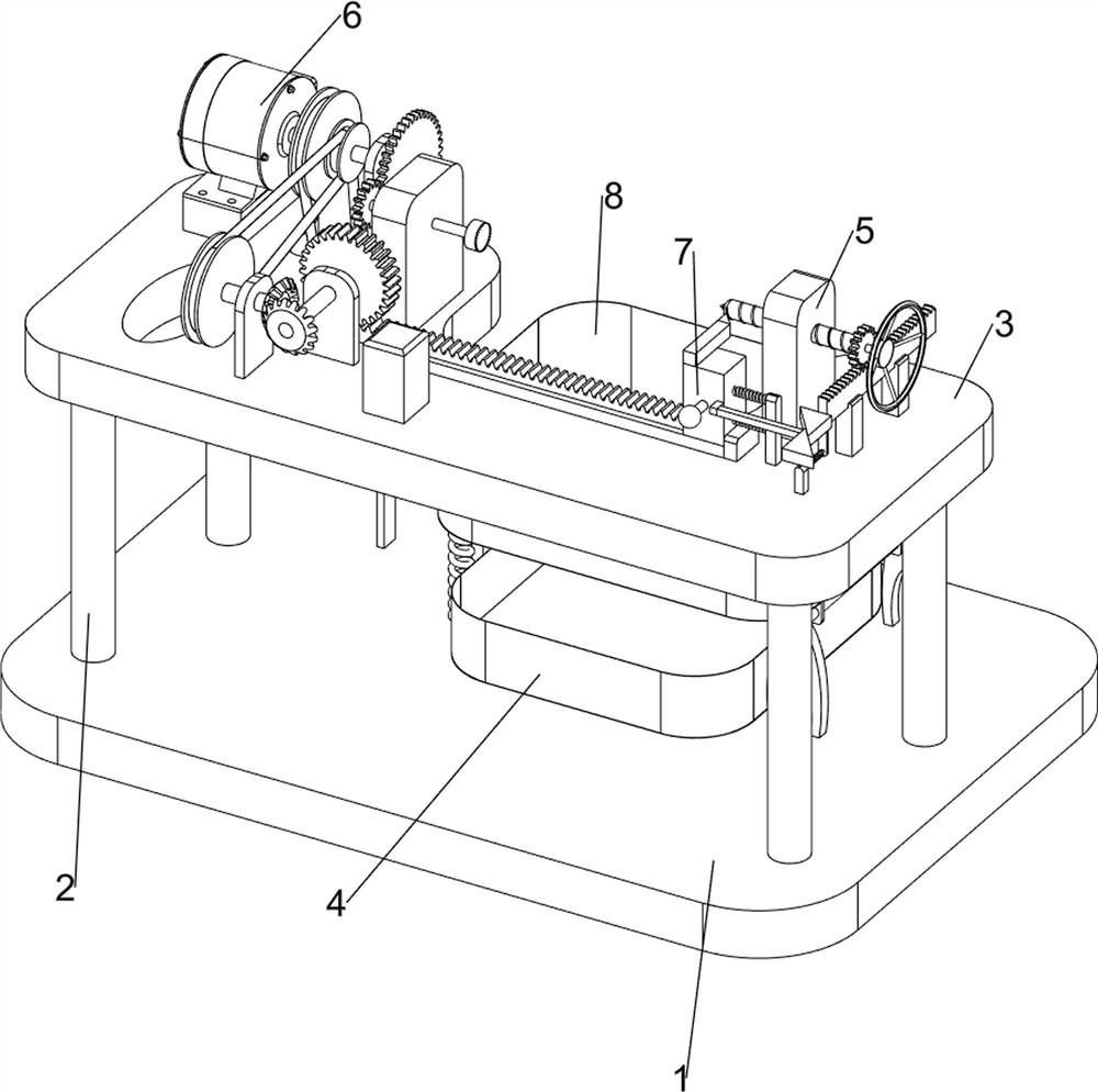 Turning type rolling pin manufacturing device