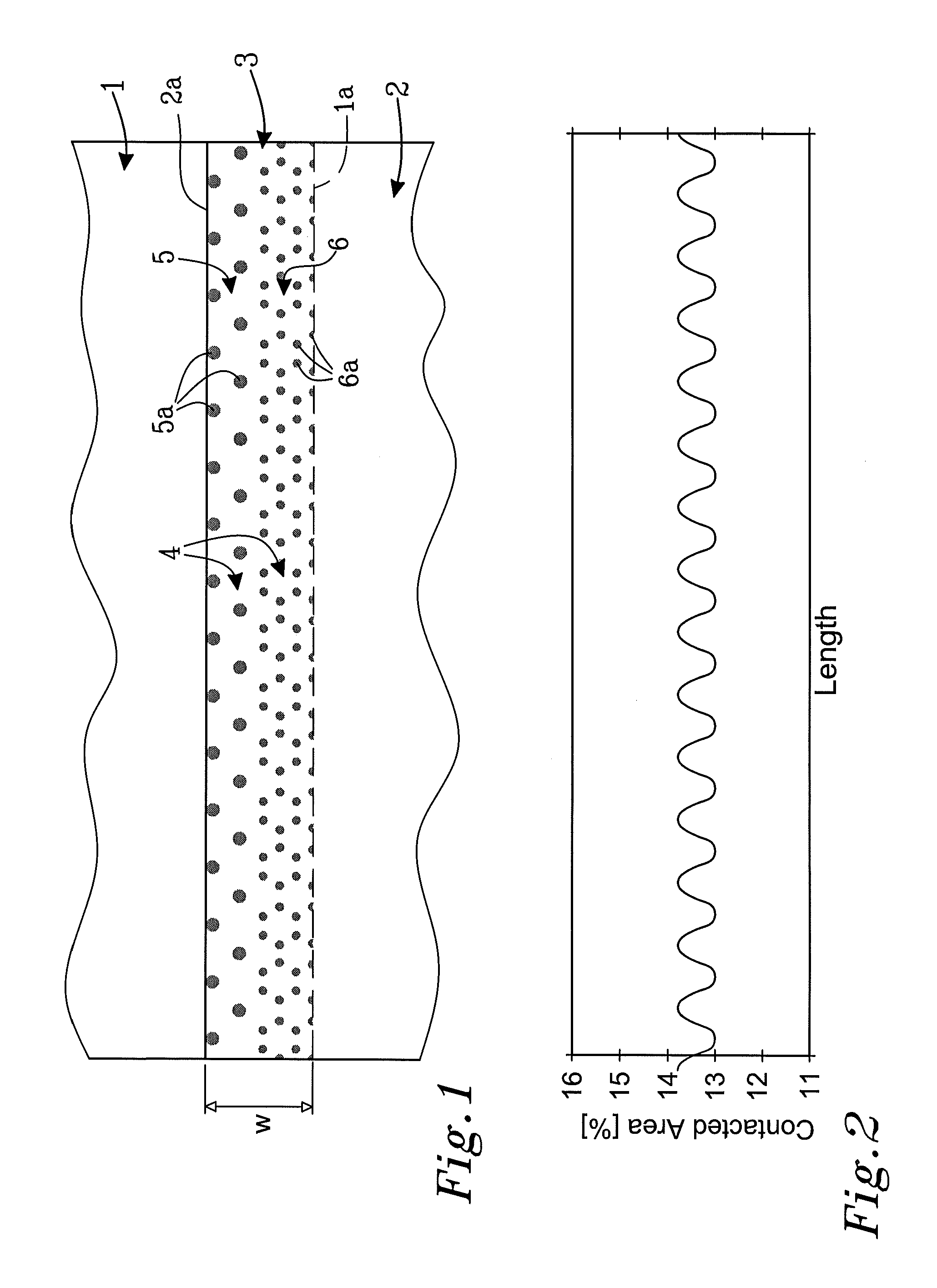 Seam joining together at least two web materials