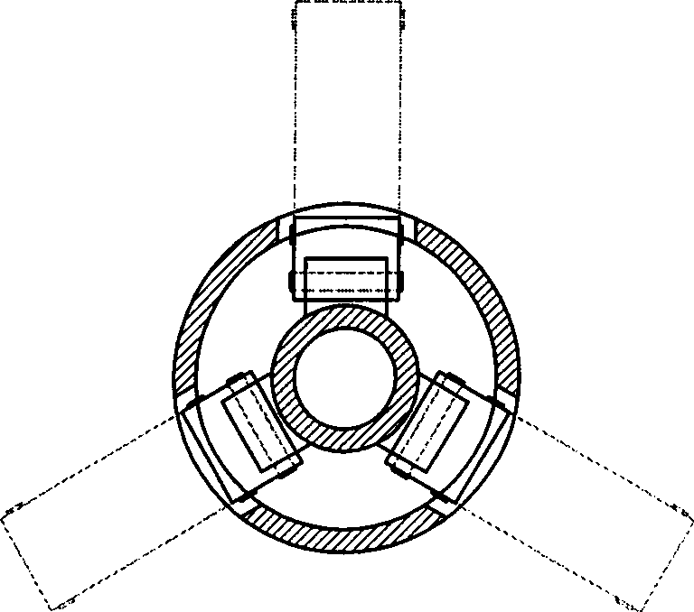 Device for knobby pushing and expanding spiral immersed tube stake and its engineering method