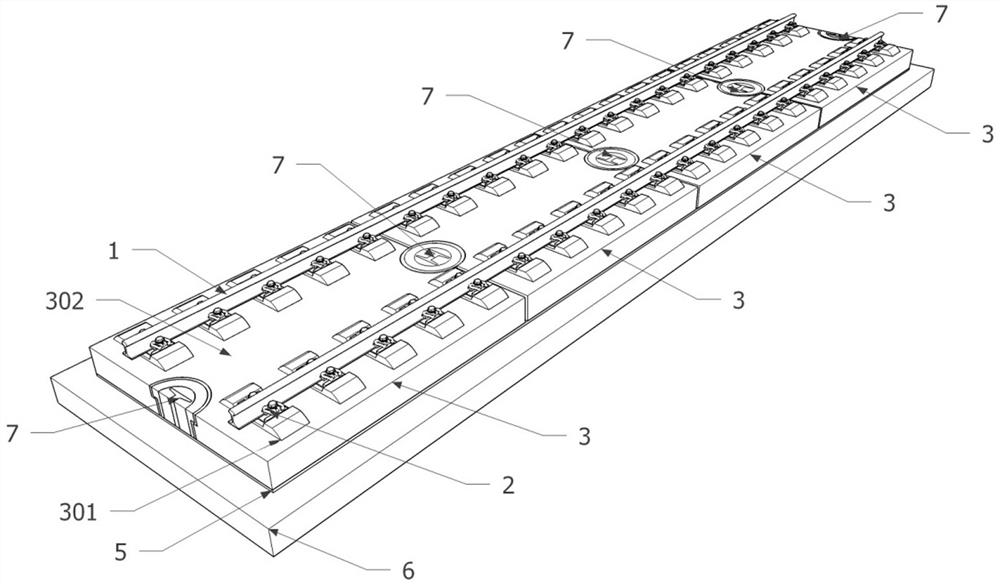 Assembled track structure with built-in limiting modules