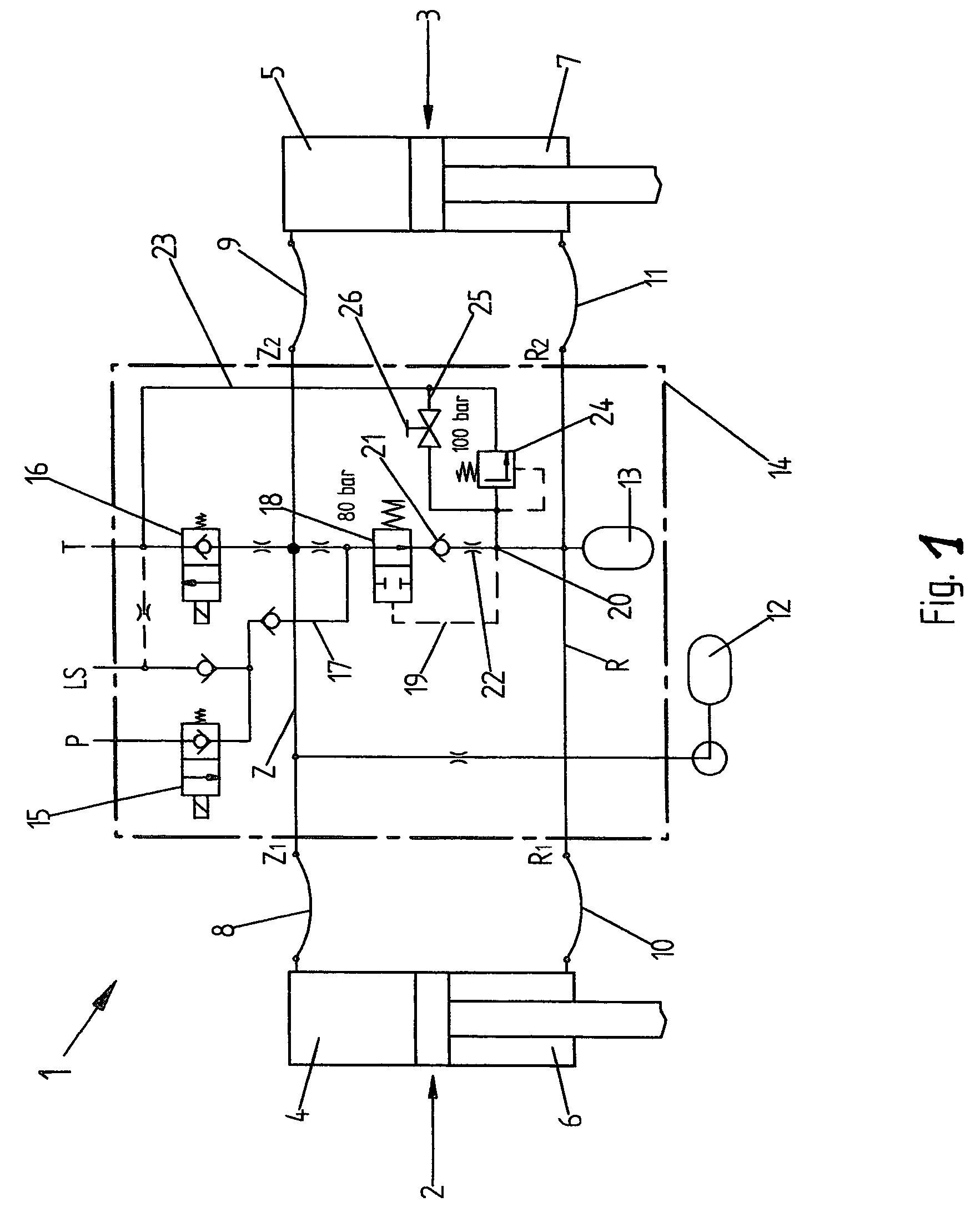 Hydropneumatic suspension system for vehicles