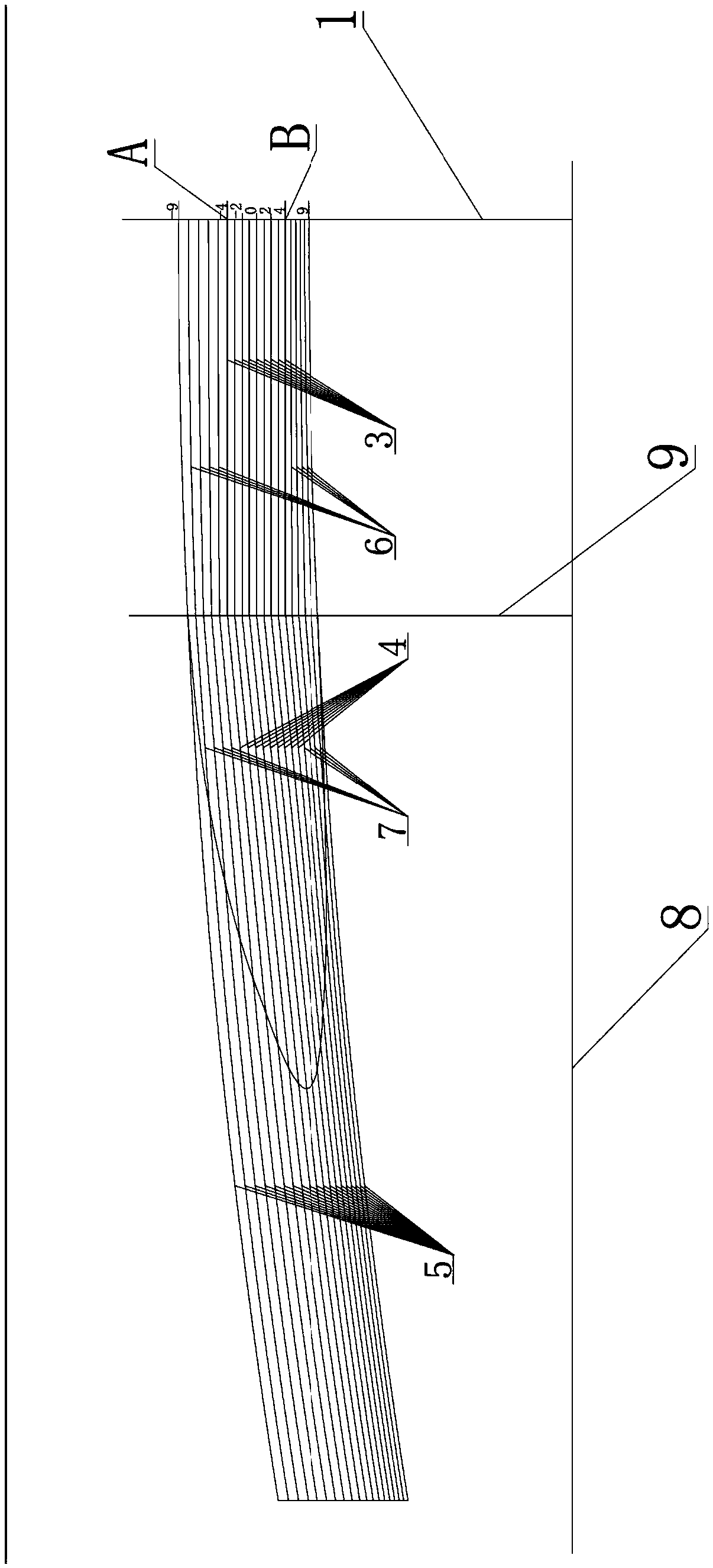 Design method of hull deck surface platform molded line