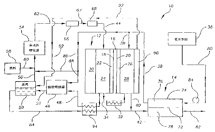 Mass and heat recovery system for a fuel cell power plant