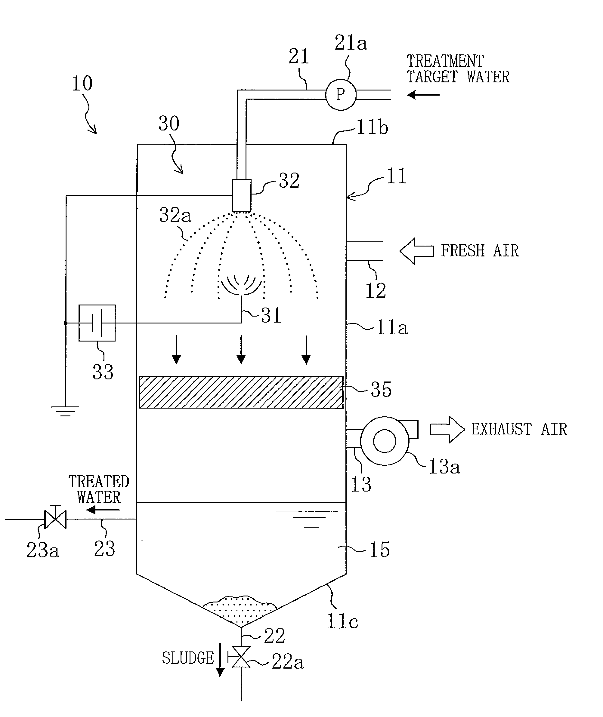 Liquid treatment apparatus, air conditioning system, and humidifier