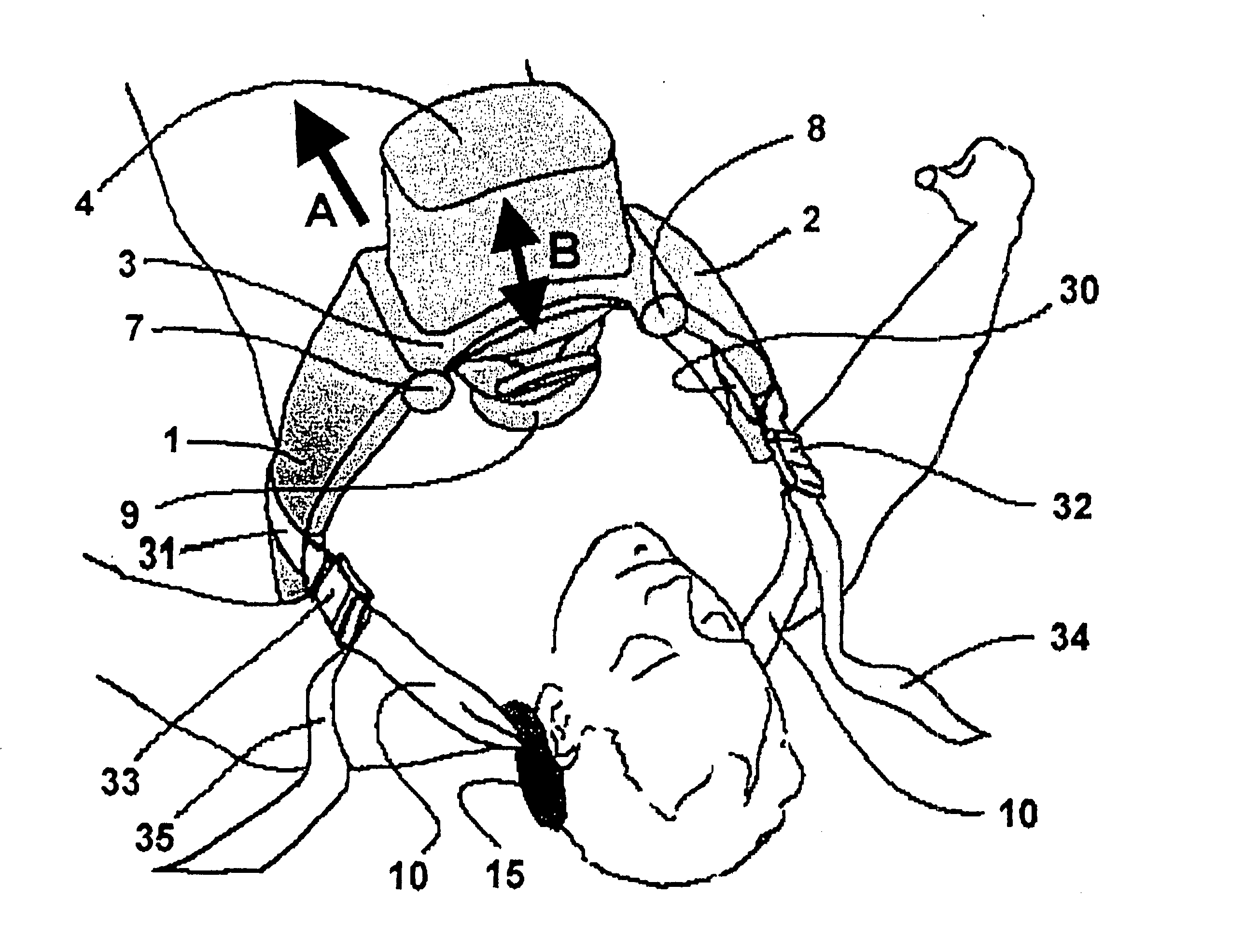 Positioning device for use in apparatus for treating sudden cardiac arrest