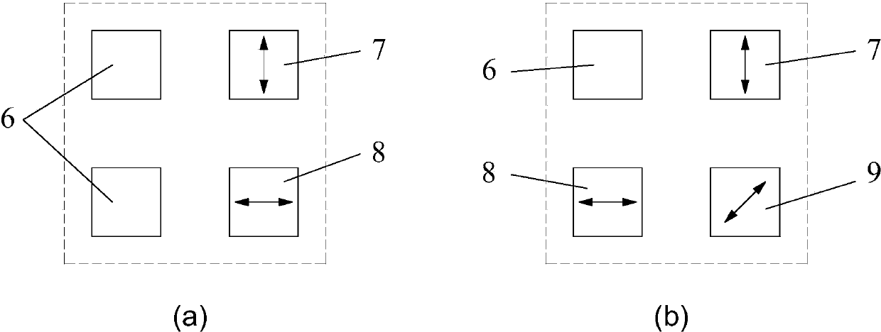 Division-of-amplitude sensing design method and device for polarizing navigation angle