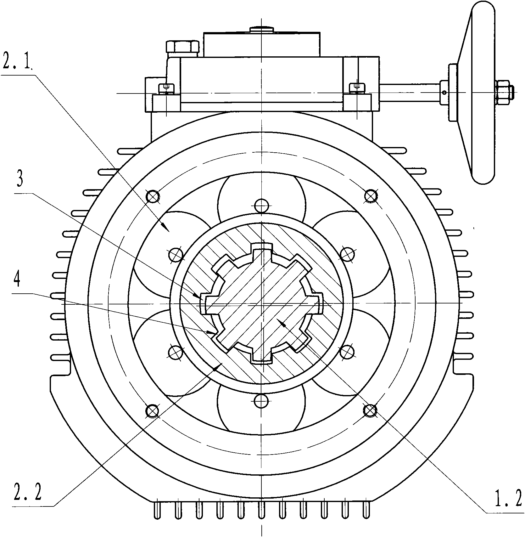 Spline direct-connected planetary conical disc type stepless reducer