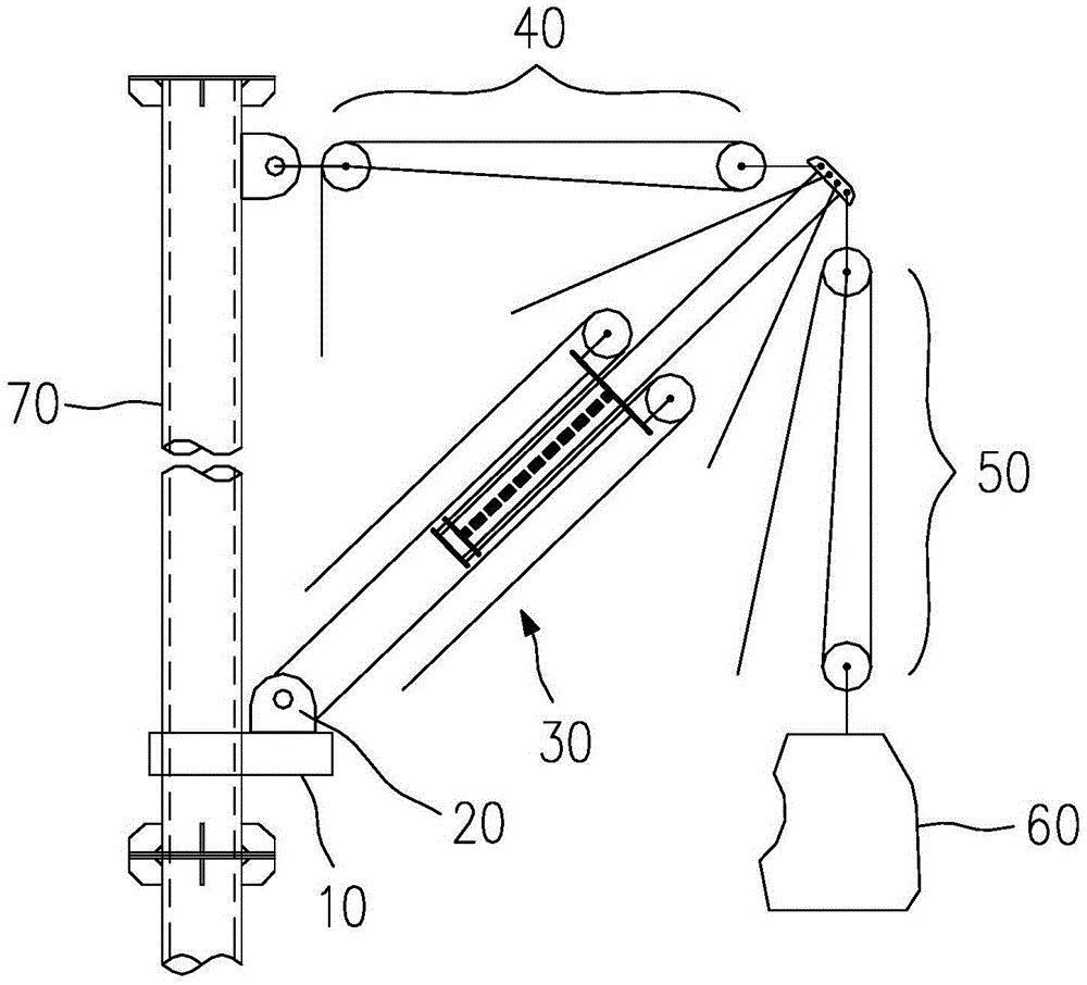 A hoisting device with a universal wheel