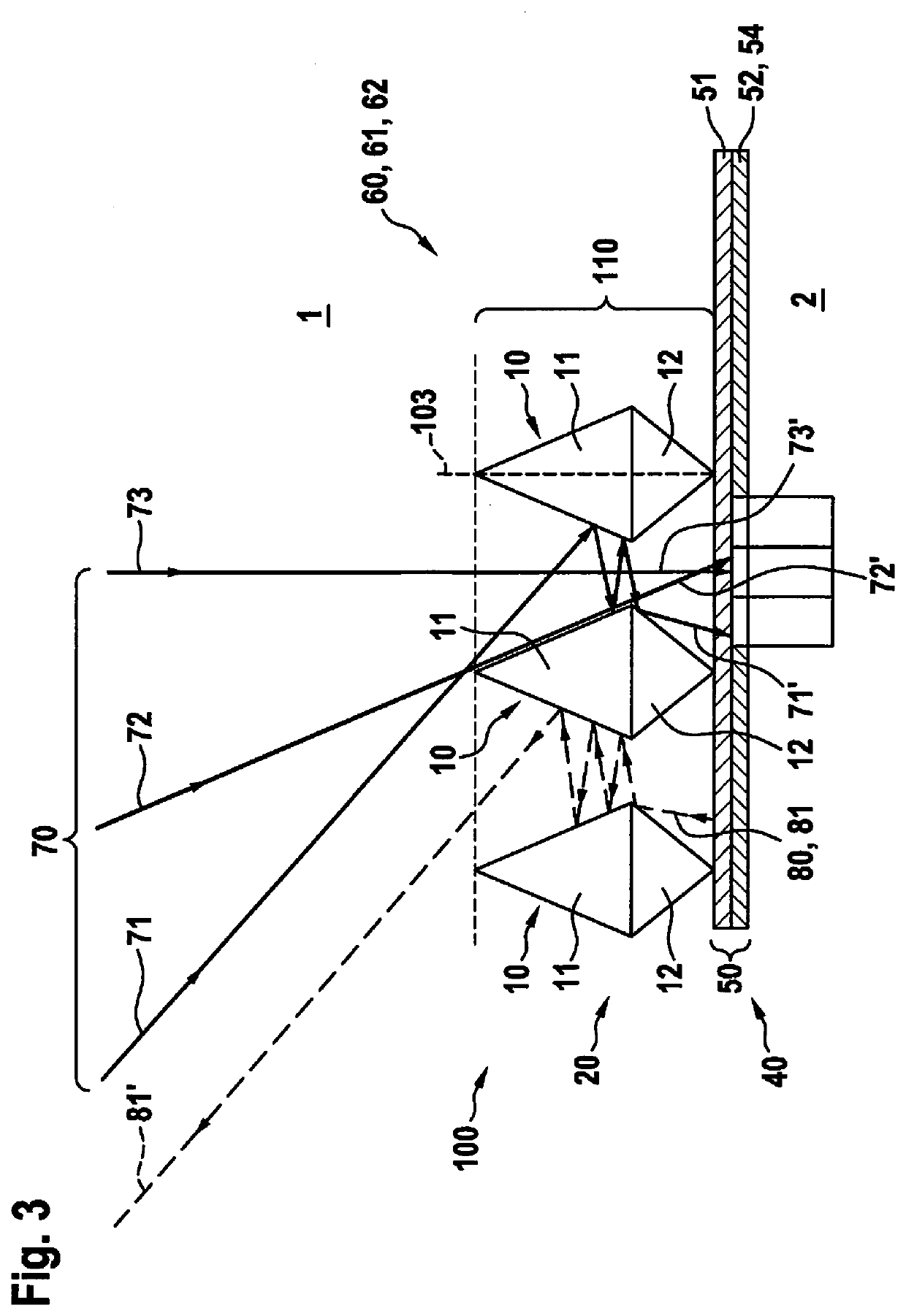 Light transmission element, optical receiving unit, optical actuator unit, lidar system, working device and vehicle