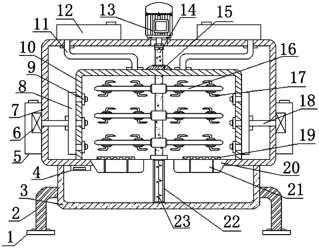 Fermentation compositing device for agricultural straw recycling