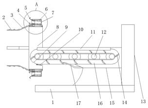 Yardage roll packaging device for cloth processing