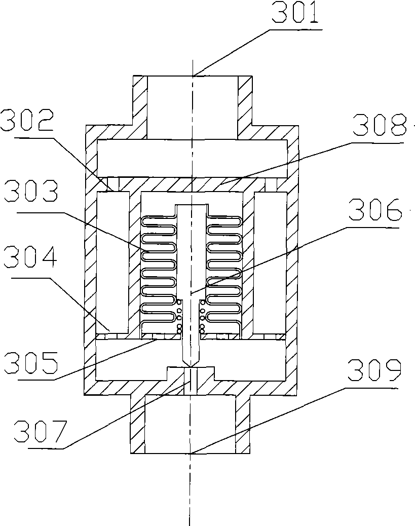 Pressure control valve for controlling opening degree of valve core through utilization of sensing element and refrigeration system