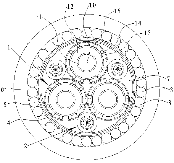 Medium-voltage soft-conductor photoelectric integrated cable