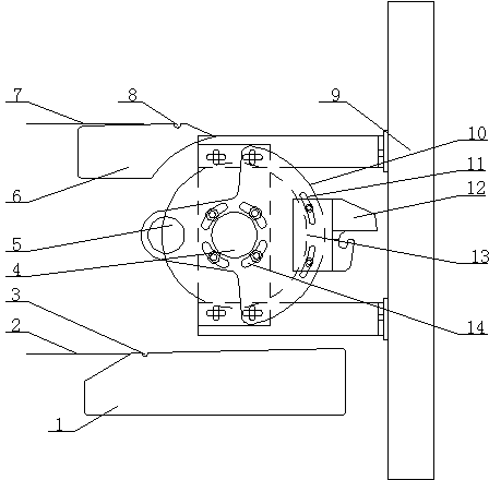 Rotary spreading device of suspension system for cultivating edible fungus
