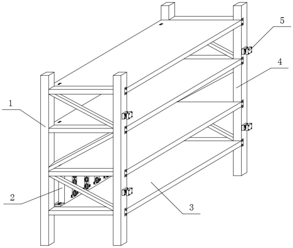 Anti-seismic assembly frame for long-distance transportation of plastic products and anti-seismic method thereof