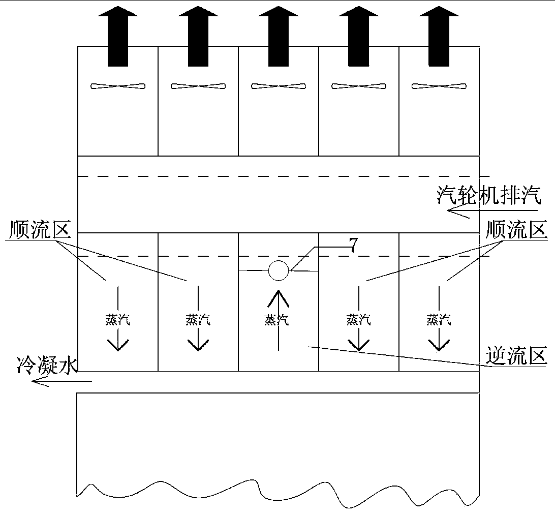 Plate-type evaporation air-cooling condenser