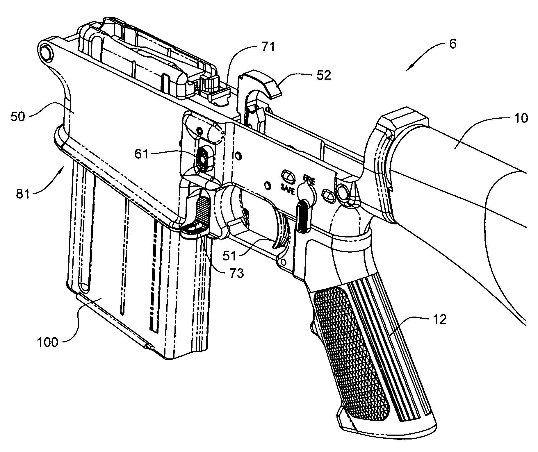 Receiver assembly for firearm