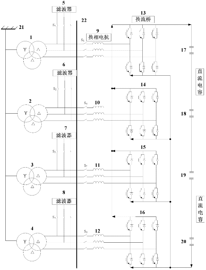 Bifunctional direct current ice melting apparatus based on voltage source type current converter and ice melting method thereof