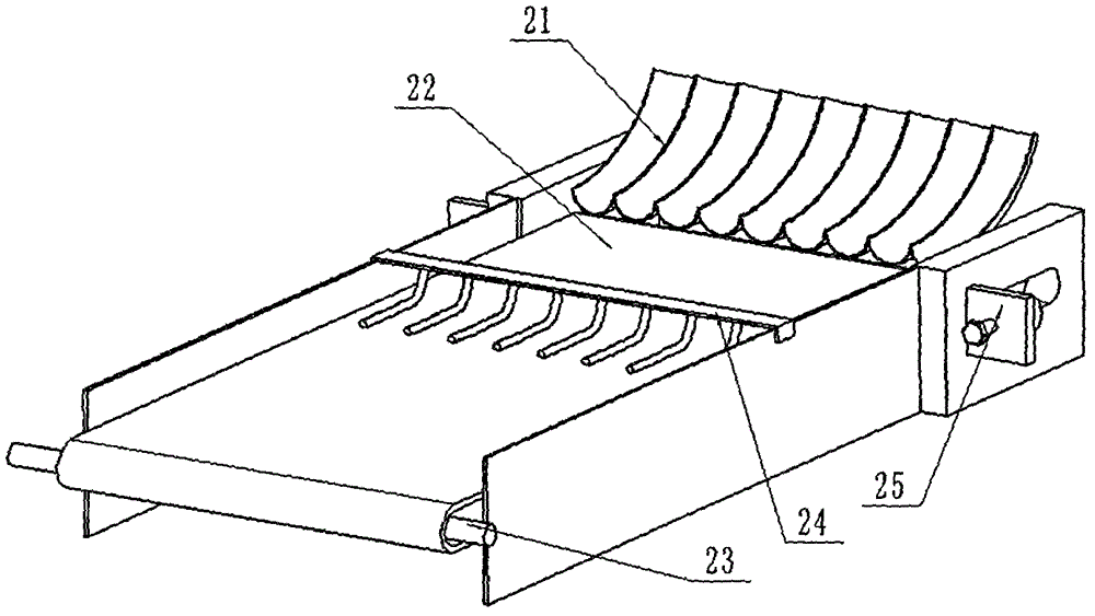 Energy-saving green soy bean husking machine capable of conducing automatic feeding and conveying