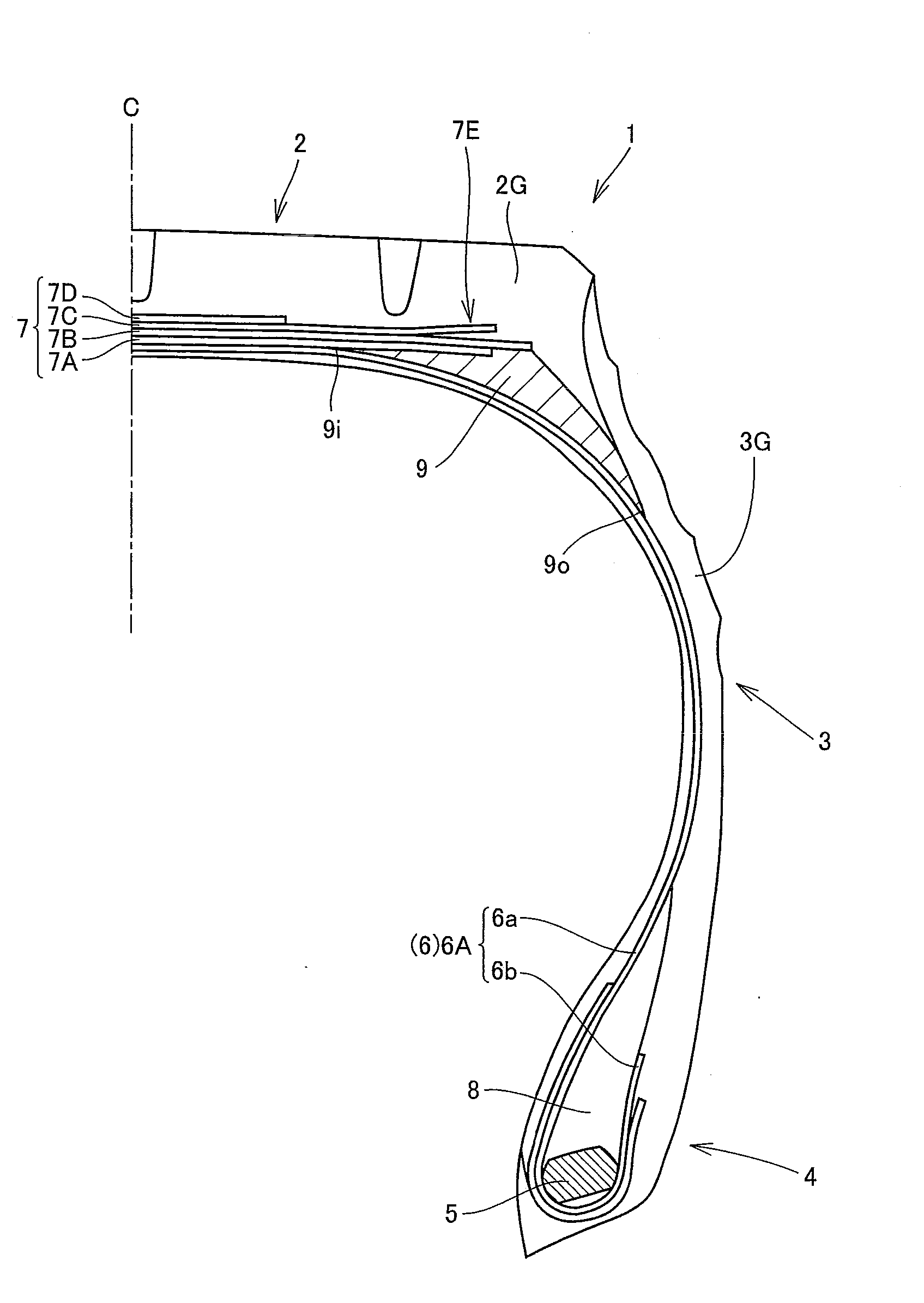 Cushioning rubber composition and pneumatic tire employing the same
