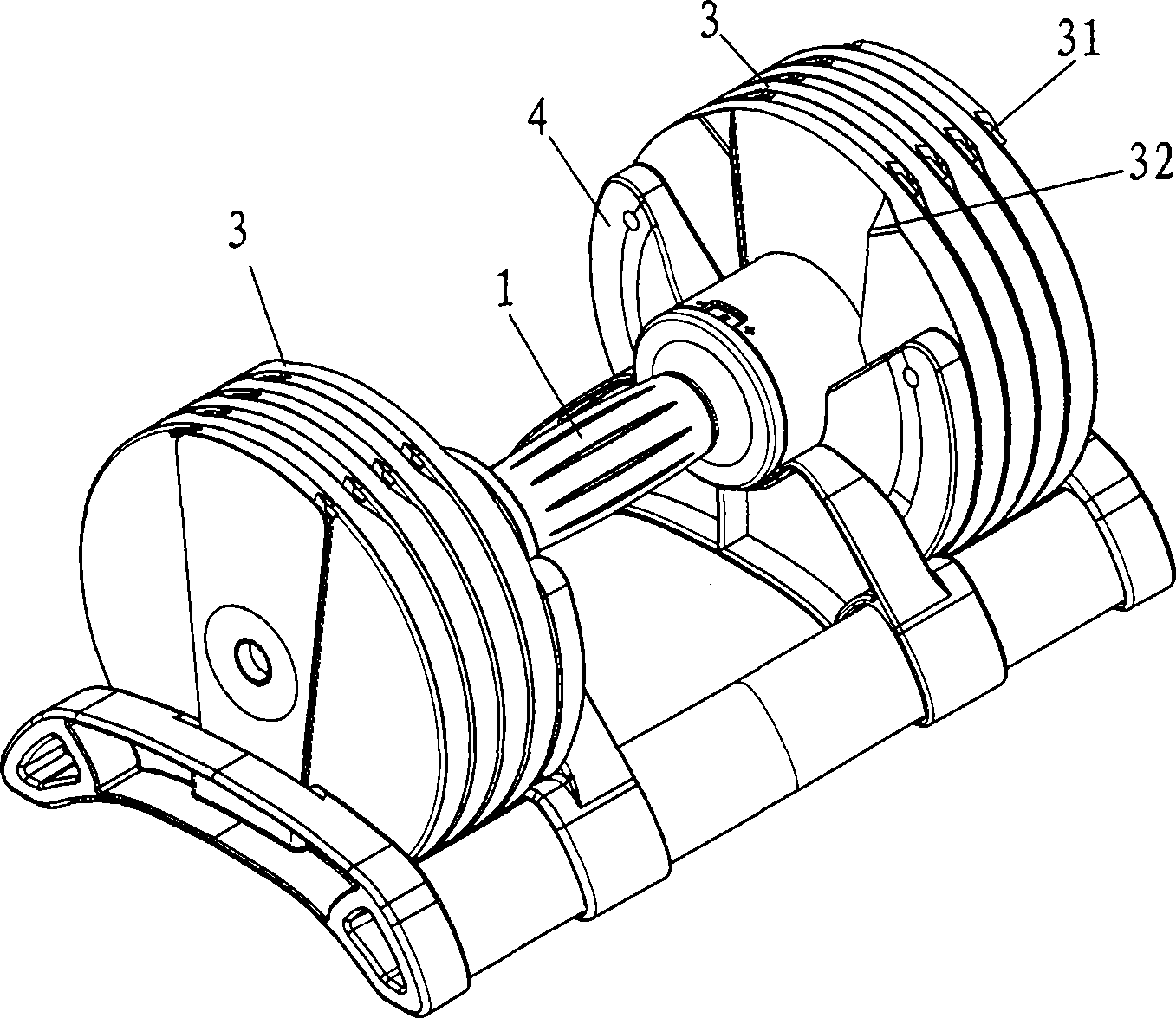 Gear shifting type dumbbell