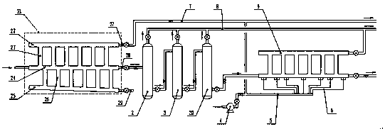 A short-process pre-separation water treatment device for oilfield produced fluid