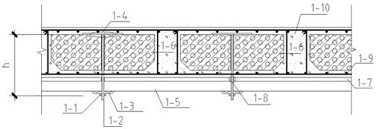 Method for preventing flotation of light solid composite core formwork of composite floor system