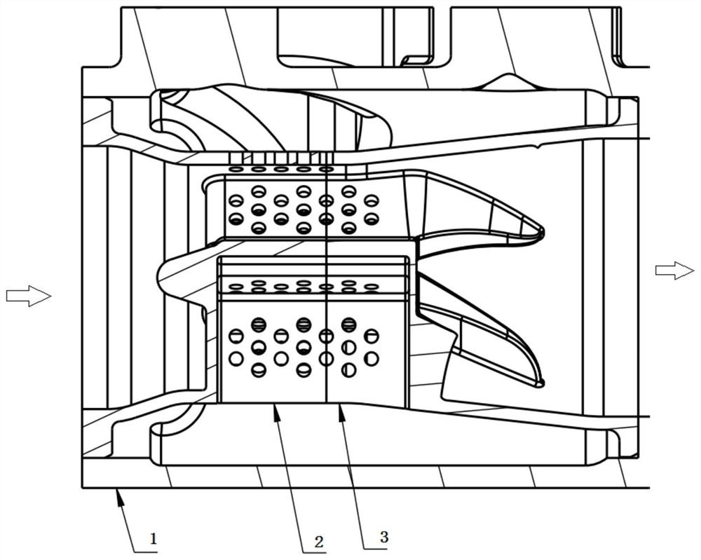 Turbulent-flow type Venturi mixer