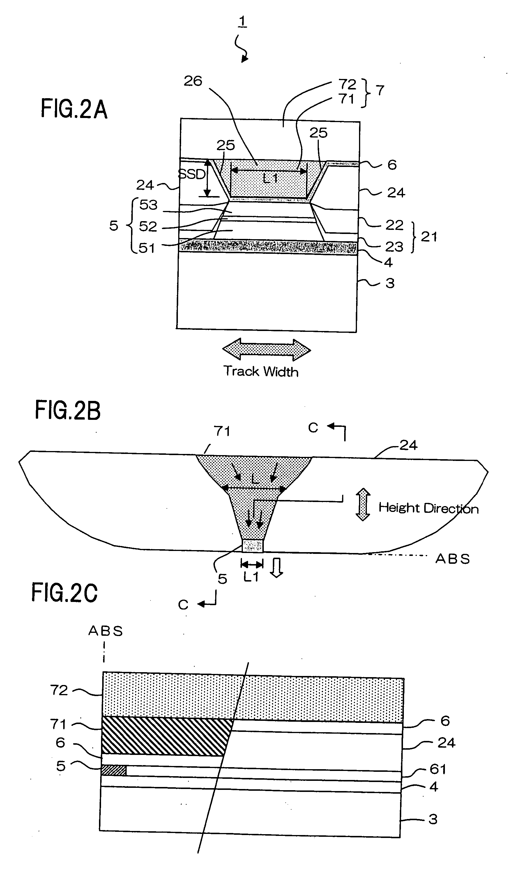Magnetic field sensor provided with an upper shield layer having portions with different magnetostriction