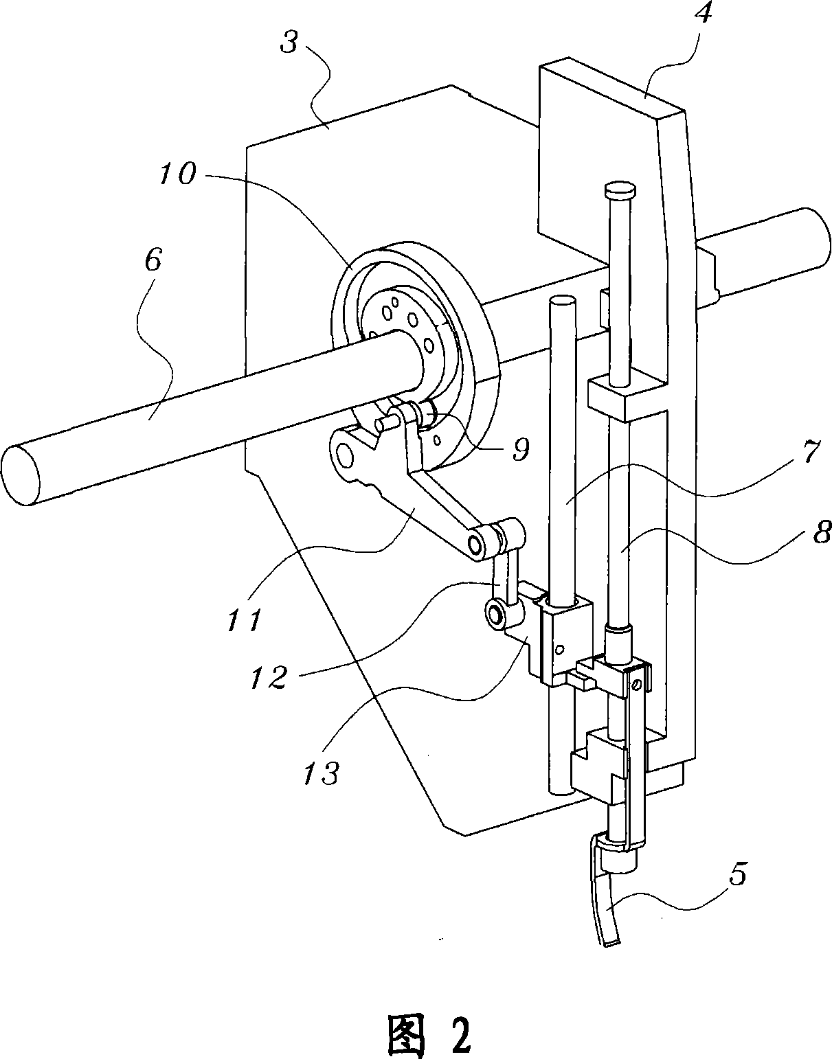 Device for lifting presser foot of embroidering machine