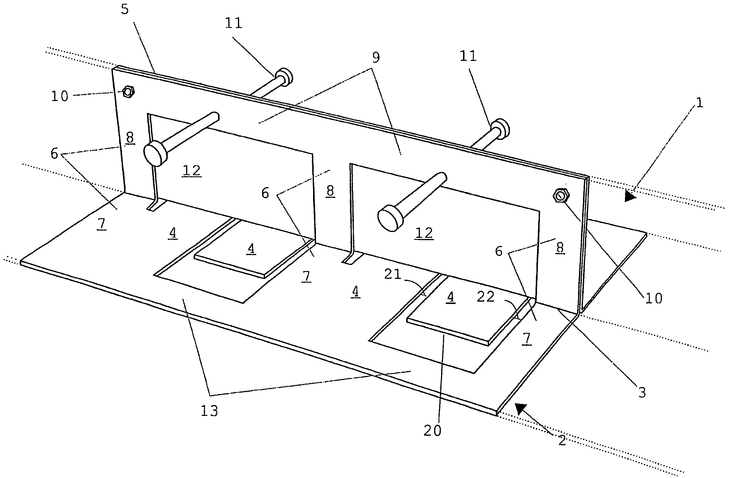Device for equipping an expansion joint, in particular an expansion joint between concrete slabs