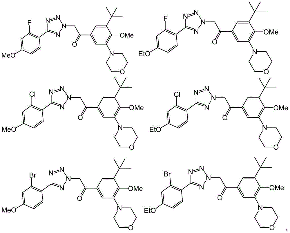 Halogenated tetrazolium acetophenone compound, its preparation method and use