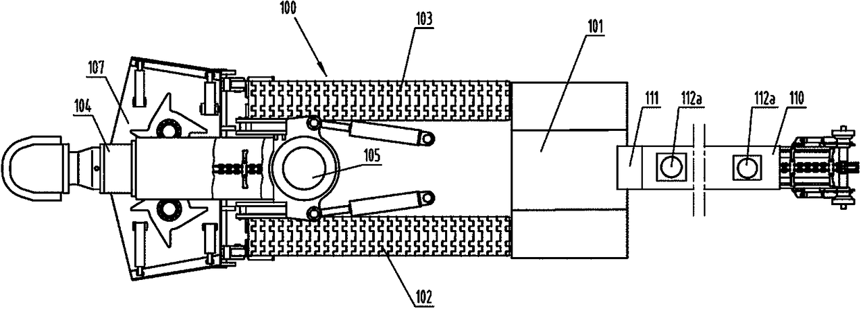 Cantilever type vertical shaft dig anchor machine with walking mechanism