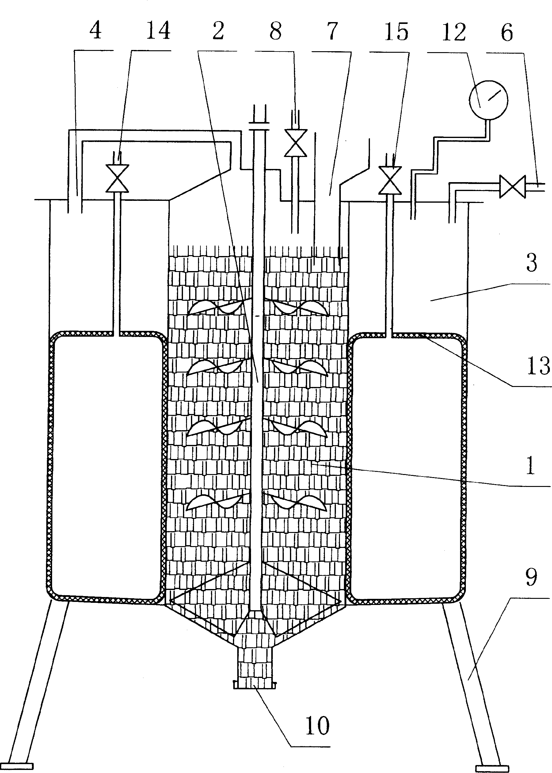 Pressurization type generator of marsh gas