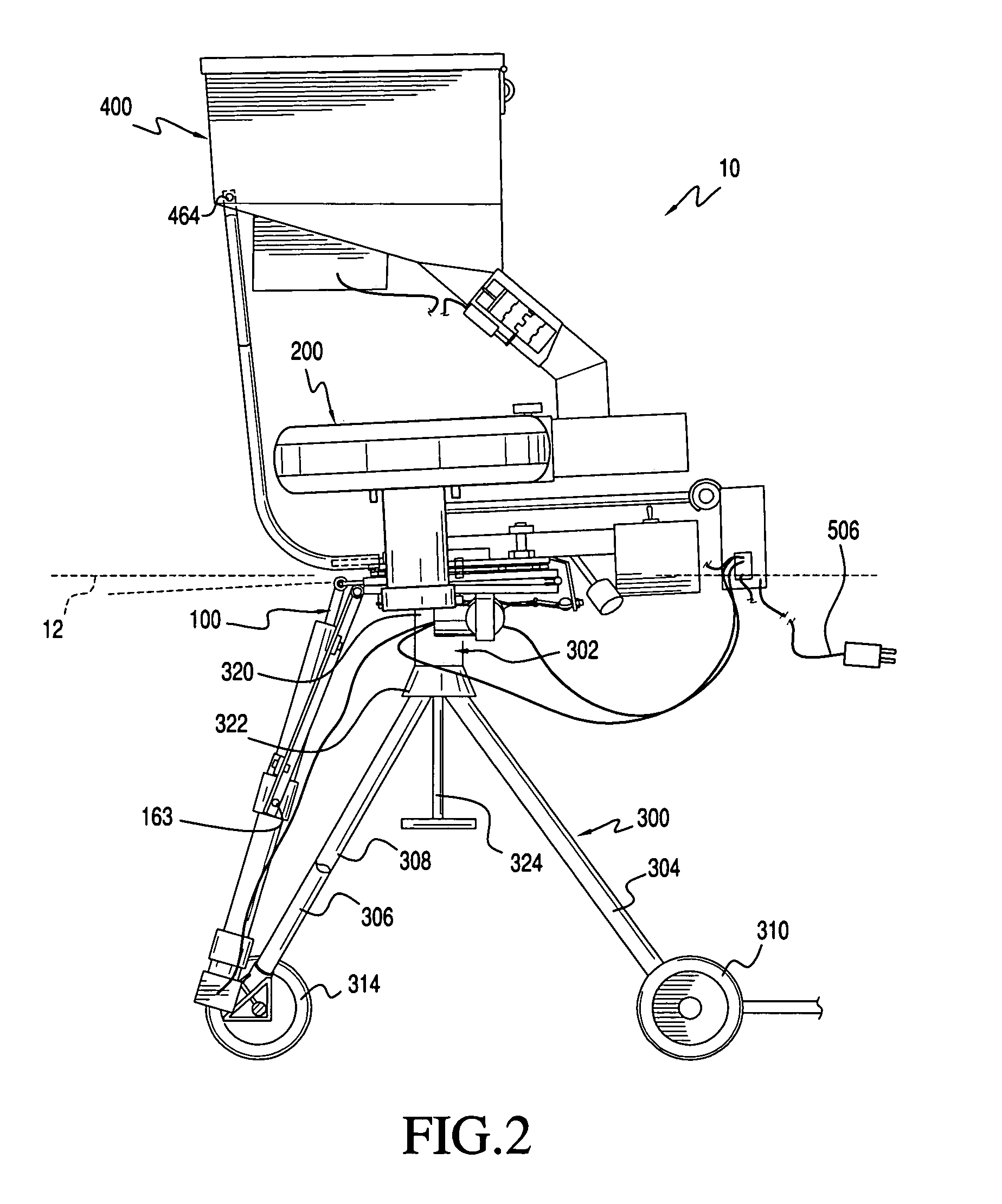 Automatic ball throwing device, directing device therefor and method of making an automatic ball throwing device