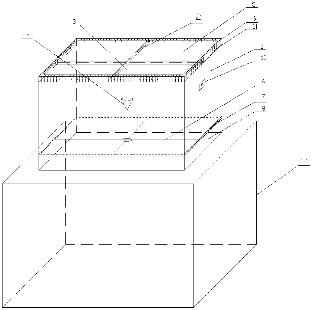 Marking pin device of theodolite, and use method thereof