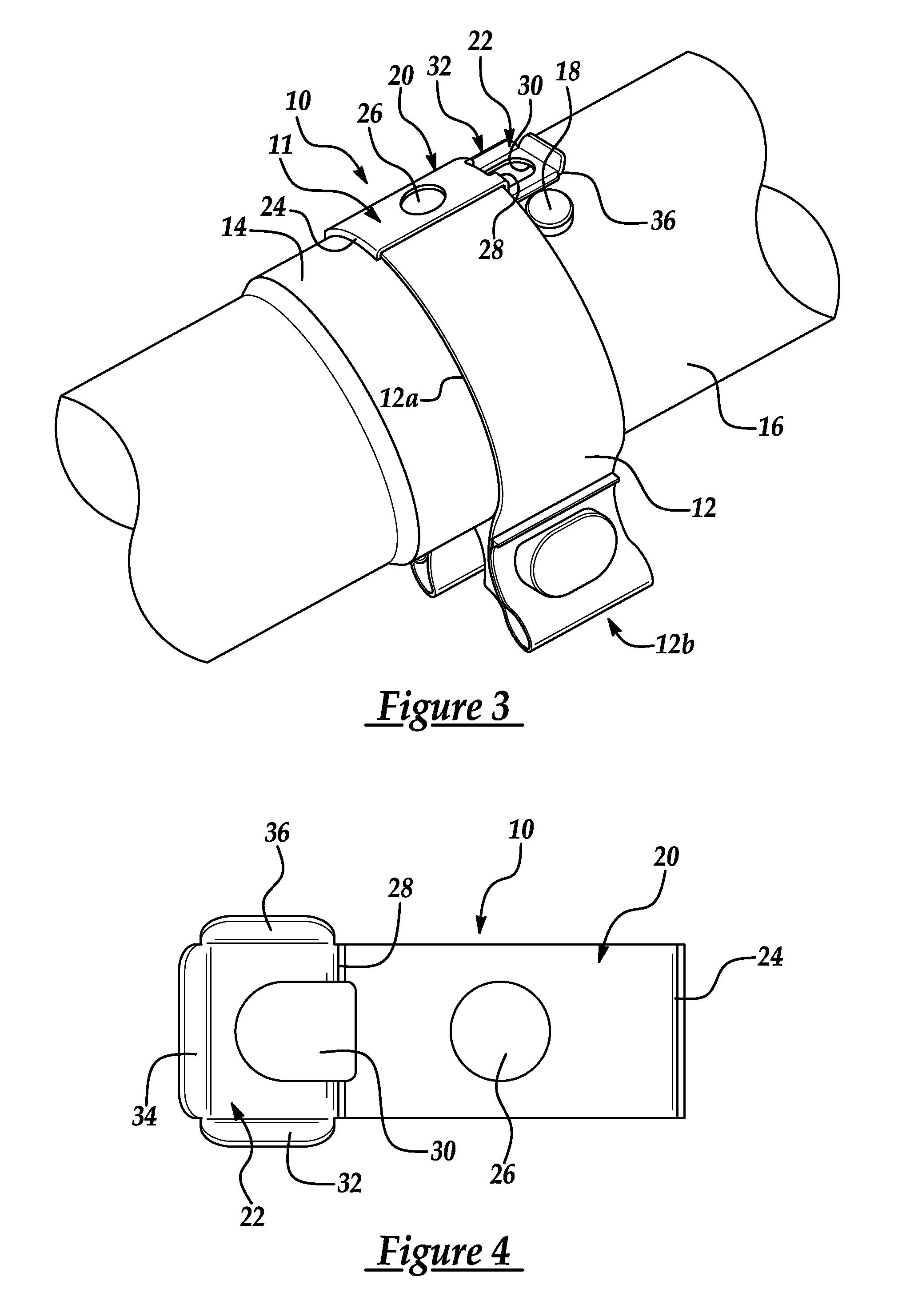 Pipe clamp with integral latch