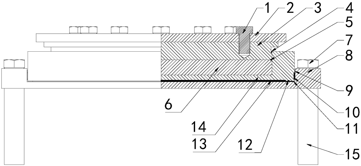 Simulation analyzing and modeling method for vertical cracking damage of basin rubber bearing bottom basin